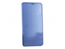 Сумка футляр-книга для Samsung J8/J810 Galaxy J8 (2018) (экокожа, ссиликоновым креплением, на магните, синяя), техпак