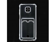 Задняя накладка для Xiaomi Redmi Note 9 Pro/Note 9 Pro Max/Note 9S(силикон, с защитой камеры, с визитницей, прозрачная (Full TPU Case))Armor series