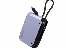 Внешний аккумулятор MangoTek CP01C (10000mAh) (30W) (Встроенный кабель USB-C) (Purple)