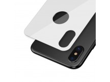 Пленка/стекло для iPhone XS MAX (Gorilla Glass) (на заднюю крышку)(белый) Baseus