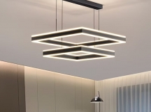 Современная минималистичная подвесная LED-люстра с квадратными рамками