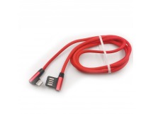 USB для iPhone X/iPhone 7/iPhone 6/iPhone 5 - Lightning (ткань), красный,1м, TG