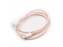Кабель Type-C - Lightning (в коробке, ткань) розовый, 1м