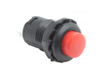 Кнопки на панель DAIER DS-227/R Кнопка на панель красная безфиксации OFF-(ON) SPST 250В 1,5А (12,4мм)
