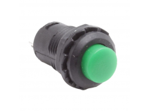 Кнопки на панель DAIER DS-228/G Кнопка на панель зеленая сфиксацией ON-OFF SPST 250В 1,5А (12,4мм)