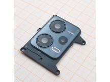 Стекло задней камеры для Xiaomi Poco X5 5G в рамке (черный)