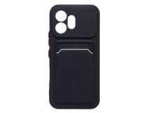Чехол-накладка - SC337 с картхолдером для "Honor 600" (black) (246218)