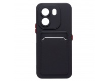 Чехол-накладка - SC337 с картхолдером для "Honor X6e 4G" (black) (246213)