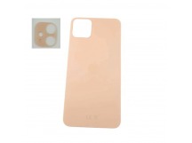 Пленка/стекло для iPhone 11 (на заднюю крышку + заднюю камеру)(золото, матовый), техпак