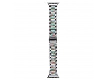 Ремешок - ApW44 Acrylic на застежке Apple Watch 38/40/41 mm (silver/pink) (246487)