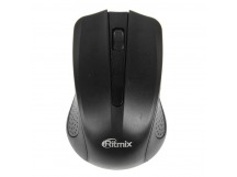 Мышь беспроводная RITMIX RMW-555, чёрный, USB-Dongle. Разрешение: 1000 dpi. Кнопок: 2 + колесо кнопк