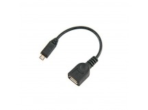 Кабель OTG - micro USB Glossar 15 см, чёрный