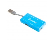 Хаб + Картридер Smartbuy Combo голубой (SBRH-750-B) (1/5)