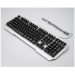 Клавиатура Nakatomi KG-35U SILVER игровая с подсветкой, корпус металл, USB, серебро#139226