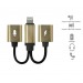 Адаптер - Three-in-one charging audio call converter для Apple iPhone 5 10 см (gold)#139674