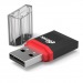 Картридер RITMIX CR-2010, черный, USB 2.0, microSD (1/120)#152515
