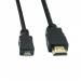 Кабель Dialog HDMI - micro HDMI - HC-A0518 (CV-0318 black) V1.4, длина 1.8 м, блистер#164486