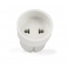 Адаптер переходник без заземления белый 6А 250В (SBE-06-S05-w)#164754