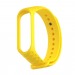 Ремешок - WB08 для Xiaomi Mi Band 3/Mi Band 4 силиконовый Рельеф (yellow)#186560