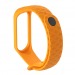 Ремешок - для Xiaomi Mi Band 3 силиконовый Рельеф (orange)#186589