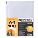 Папки-файлы перфорированные, А4, BRAUBERG, комплект 100 шт., апельсиновая корка, 221713#201431