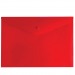 Папка-конверт с кнопкой BRAUBERG, А4, до 100 листов, непрозрачная, красная, СВЕРХПРОЧНАЯ 0,2 мм, 221364#202578
