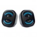 Колонки CBR CMS 333, черный/голубой, 2.0, USB#216563
