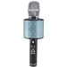 Беспроводной караоке микрофон K319 Micro USB/AUX/TF/LED/REC/FM-радио (серо-голубой)#221303