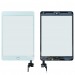 Тачскрин для iPad mini 3 (с разъемом) + серебряная кнопка HOME (белый)#242446