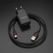 Адаптер Сетевой BOROFONE BA20A + кабель Type-C (черный)#1581525
