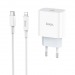 Адаптер Сетевой Hoco C76A Plus + кабель Type-C - Apple Lightning (белый)#1561369