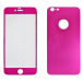 Защитное стекло для iPhone 6 Plus с отверстием под лого (3D переднее+заднее) (розовый)#415681