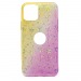 Чехол Case Rainbow на iPhone 11Pro (блестки и стразы) Ombre flowers#228074