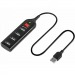 HUB USB Perfeo PF-HYD-6001H 4 порта (черный)#397009