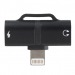 Адаптер Hoco LS20 Apple Dual Lightning Digital Audio Converter (black)#252843