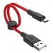 Кабель USB - micro USB Hoco X21 PLUS Micro черно-красный 0,25м#254887