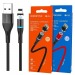 Кабель USB - Apple lightning BOROFONE MAGNETIC BU16 1.2м (Black)#2141655