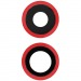 Стекло камеры для iPhone 11 (красный) в сборе (комплект 2 шт)#410470