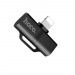 Разветвитель Hoco LS20 Apple, (наушники lightning+зарядка) черный#1611200