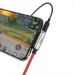 Разветвитель-кабель Hoco LS28 Apple, (наушники lightning+зарядка) светло-серый#1648457