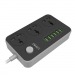 Сетевой удлинитель LDNIO SC3604 2м EU_UK_US + ЗУ на 6 USB/ 3 розетки (медь) - 2500W/USB 17W/ Gray#1454063