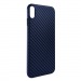 Чехол Hoco Delicate shadow series для iPhoneX силиконовый, под карбон, синий#1354967