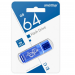 Флеш-накопитель USB 3.0 64Gb Smart Buy Glossy series Dark (Blue)#1723585
