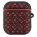 Чехол для наушников N Apple AirPods 1/2 чёрно-красный#330735