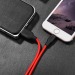 Кабель USB Hoco X21 PLUS Apple силиконовый черно-красный 2м#1635595
