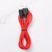 Кабель USB Hoco X21 PLUS Apple силиконовый черно-красный 2м#1635596