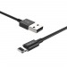 Кабель USB Hoco X23 Apple черный 1м#1700973