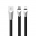 Кабель USB Hoco X4 2в1 Apple+Micro черный 1м#1648295