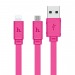 Кабель USB Hoco X5 2в1 Apple+Micro розовый 1м#1648302