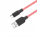 Кабель USB Hoco X21 PLUS Micro силиконовый черно-красный 1м#1725402